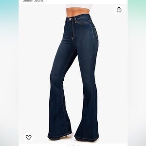 Vibrant M. I. U. High waisted flaires, dark wash jeans size 3/25. Like new.